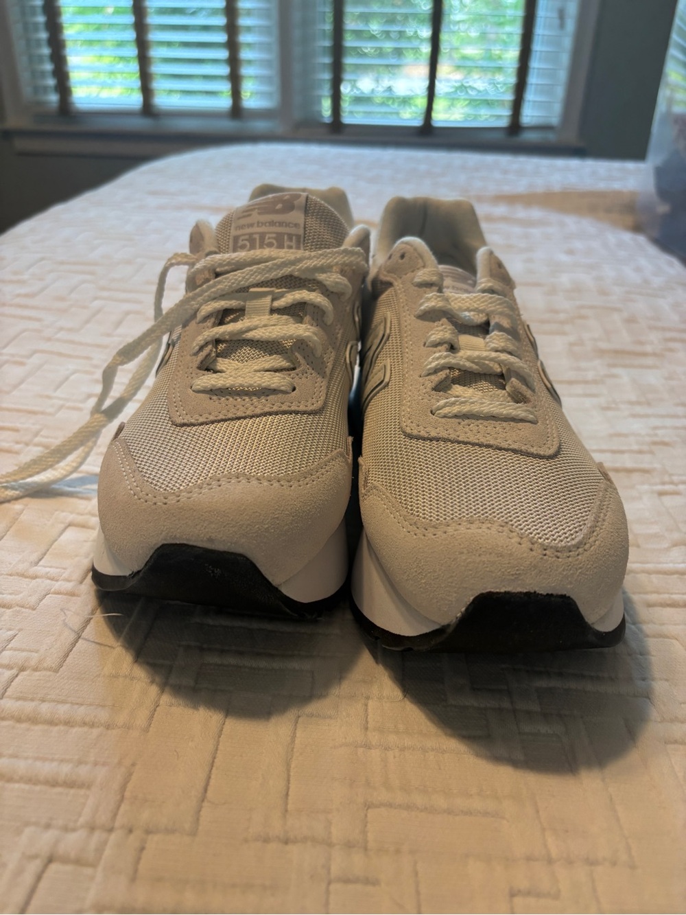 New Balance Women's Cream Platform Sneakers - Picture 3 of 7